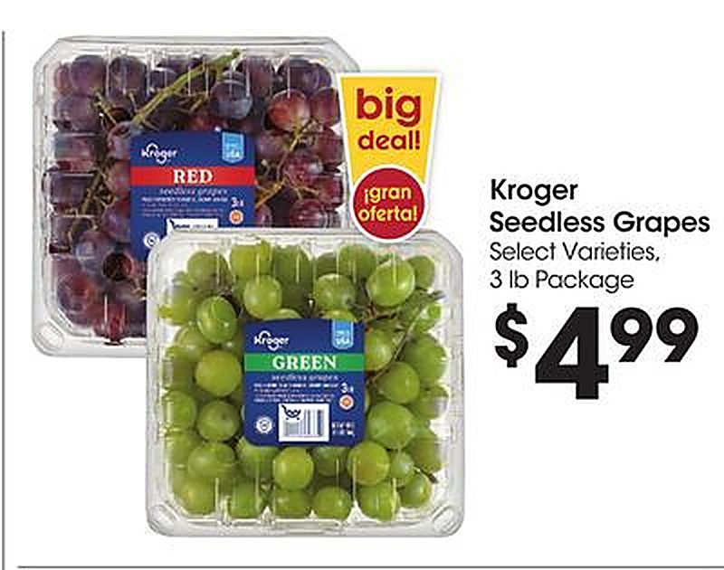 Kroger Seedless Grapes - Foods Co weekly ad deal