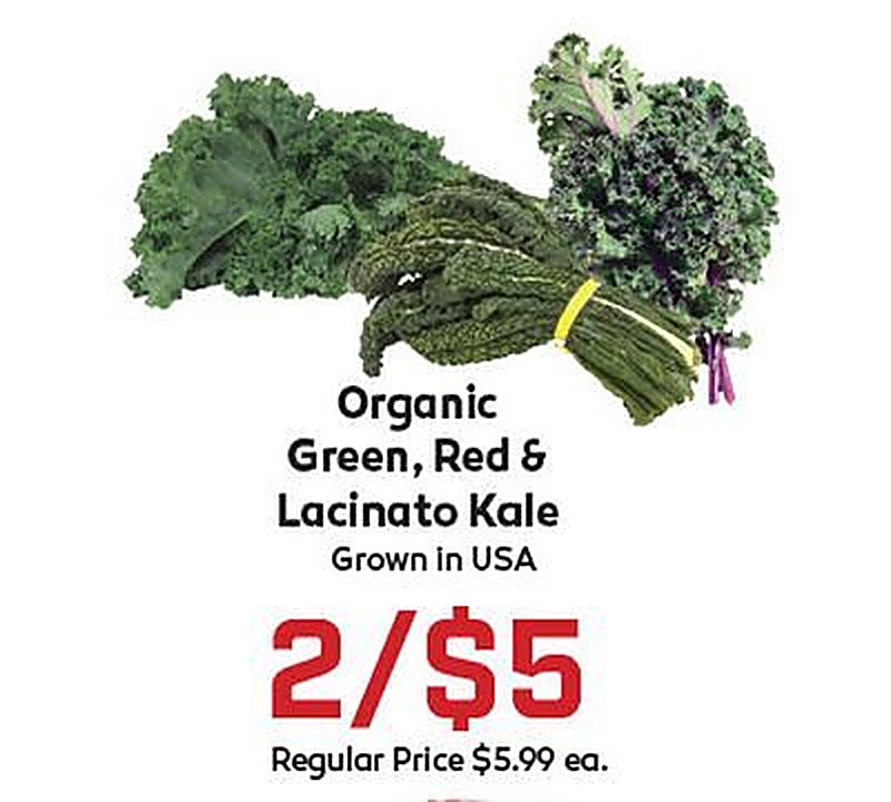 Organic Green, Red & Lacinato Kale - Gus's Market weekly ad deal