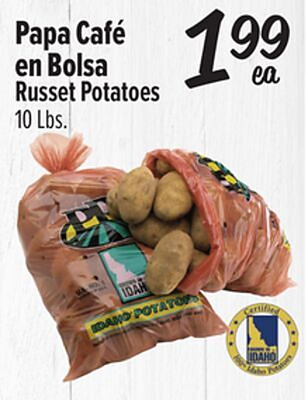 Papa Café en Bolsa Russet Potatoes - El Super weekly ad deal