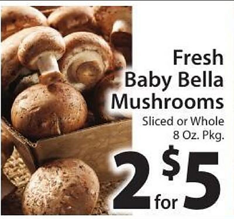 Fresh Baby Bella Mushrooms - West Side Marketplace weekly ad deal