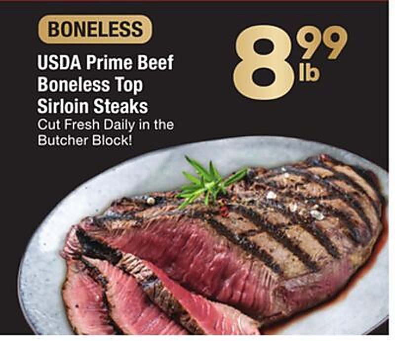 USDA Prime Beef Boneless Top Sirloin Steaks - Randalls weekly ad deal