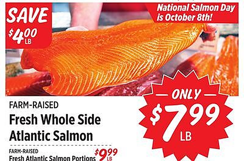 Fresh Whole Side Atlantic Salmon - Rouses Markets weekly ad deal