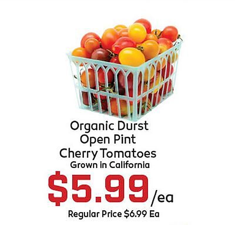 Organic Durst Open Pint Cherry Tomatoes - Gus's Market weekly ad deal