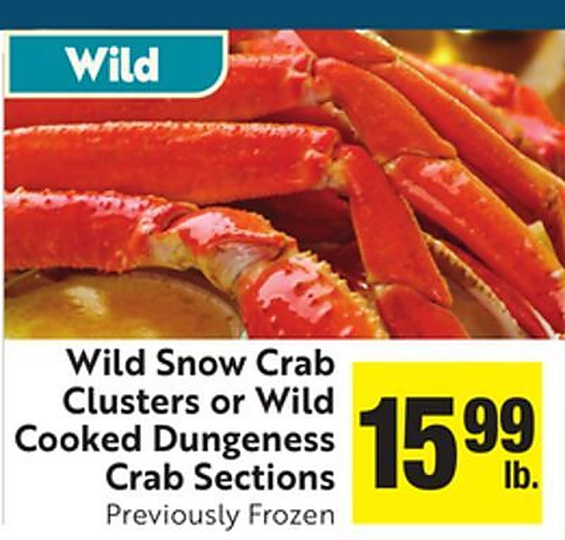 Wild Snow Crab Clusters or Wild Cooked Dungeness Crab Sections - Save Mart weekly ad deal