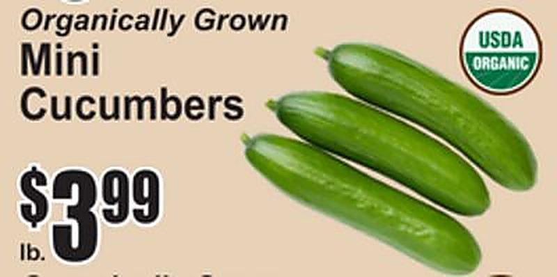 USDA ORGANIC Mini Cucumbers - Superfresh weekly ad deal
