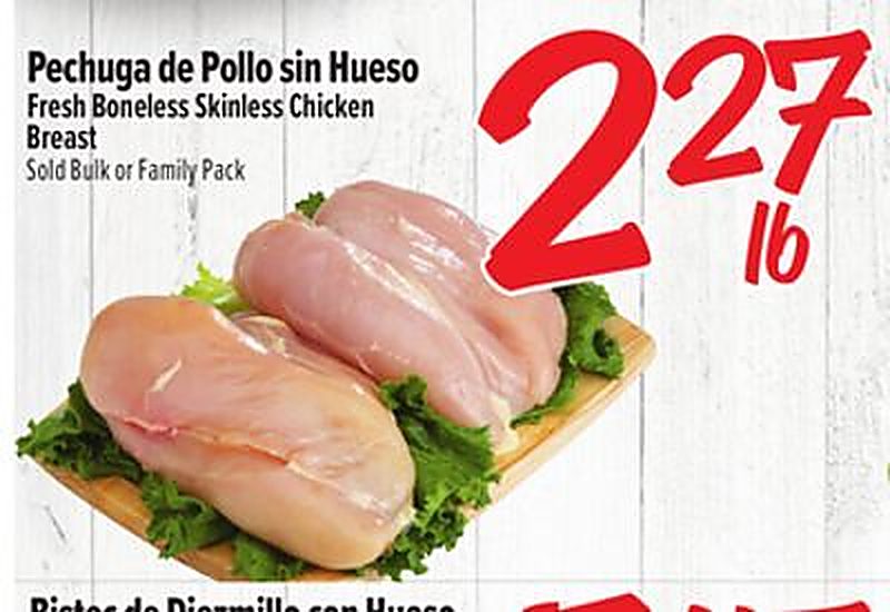 Fresh Boneless Skinless Chicken Breast - El Super weekly ad deal