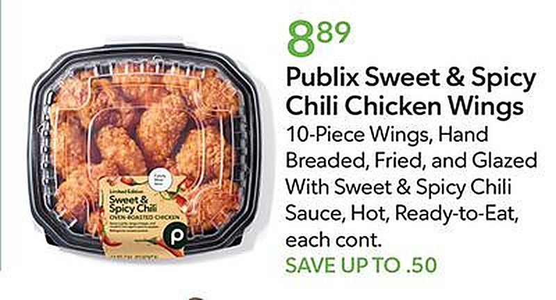 Publix Sweet & Spicy Chili Chicken Wings - Publix weekly ad deal
