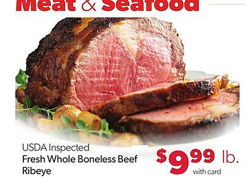 Fresh Whole Boneless Beef Ribeye - Family Fare weekly ad deal