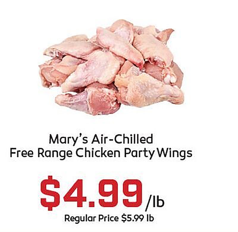 Mary's Air-Chilled Free Range Chicken Party Wings - Gus's Market weekly ad deal
