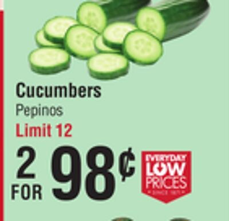 Cucumbers - Smart & Final weekly ad deal
