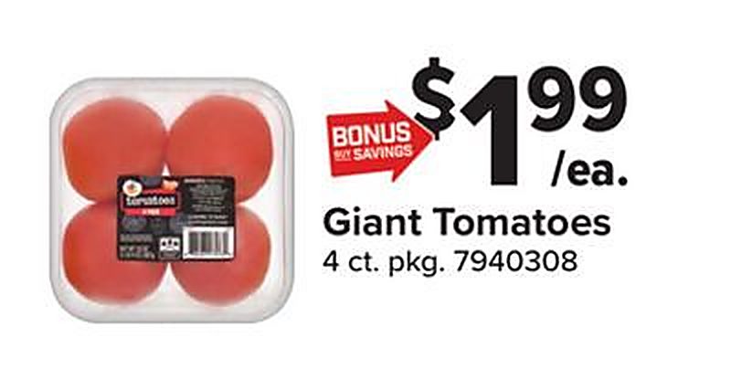 Giant Tomatoes - Giant Food weekly ad deal