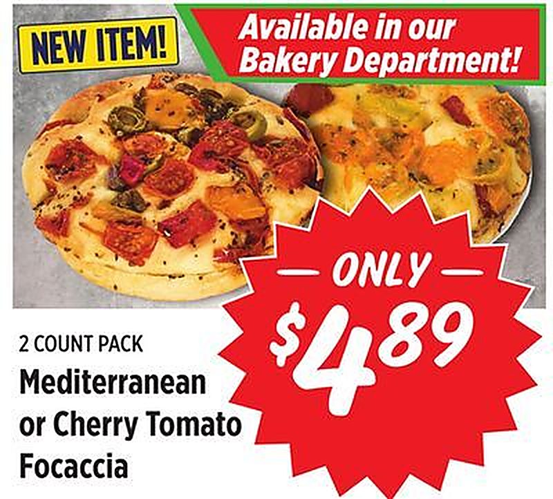 Mediterranean or Cherry Tomato Focaccia - Rouses Markets weekly ad deal