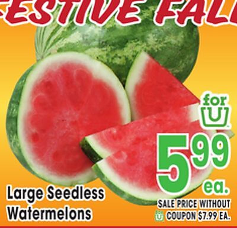Large Seedless Watermelons - Jewel Osco weekly ad deal