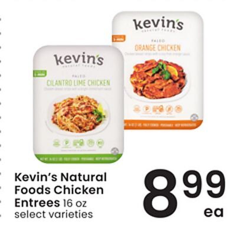 Kevin's Natural Foods Chicken Entrees - Albertsons weekly ad deal