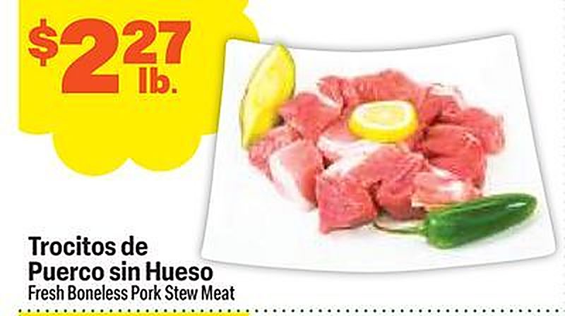 Fresh Boneless Pork Stew Meat - El Rio Grande weekly ad deal