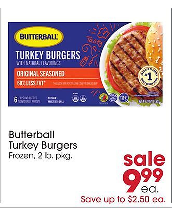 Butterball Turkey Burgers - Giant Eagle weekly ad deal