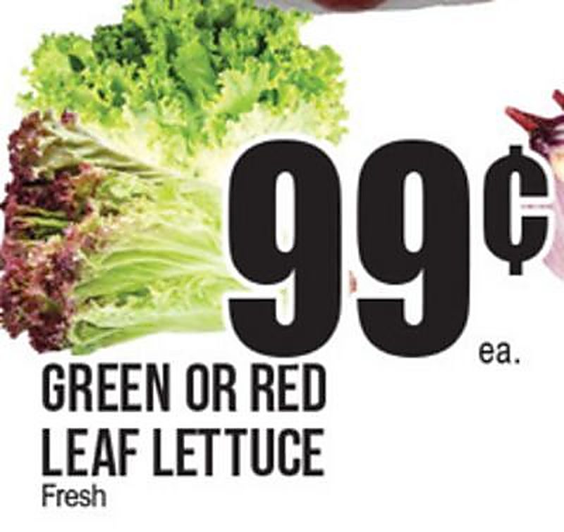 GREEN OR RED LEAF LETTUCE - Extra Supermarket weekly ad deal