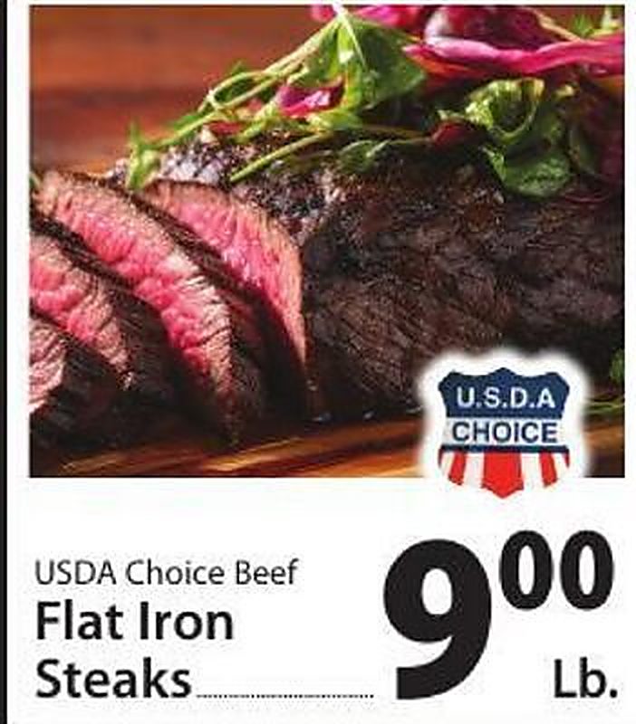 USDA Choice Beef Flat Iron Steaks - West Side Marketplace weekly ad deal