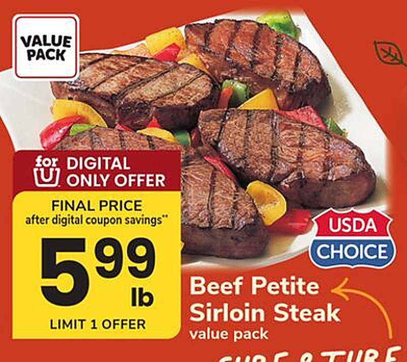 Beef Petite Sirloin Steak - Acme Markets weekly ad deal