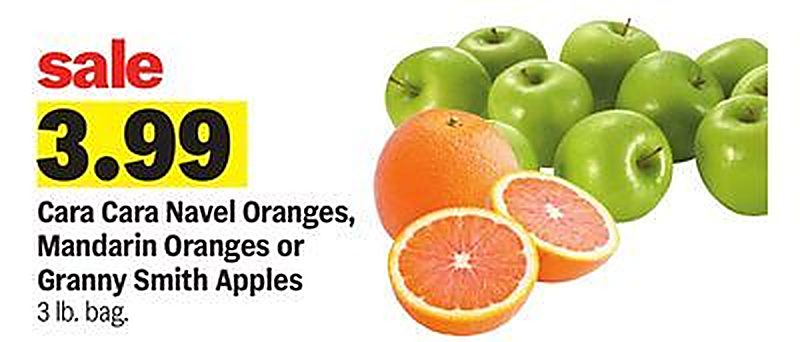 Cara Cara Navel Oranges, Mandarin Oranges or Granny Smith Apples - Meijer weekly ad deal