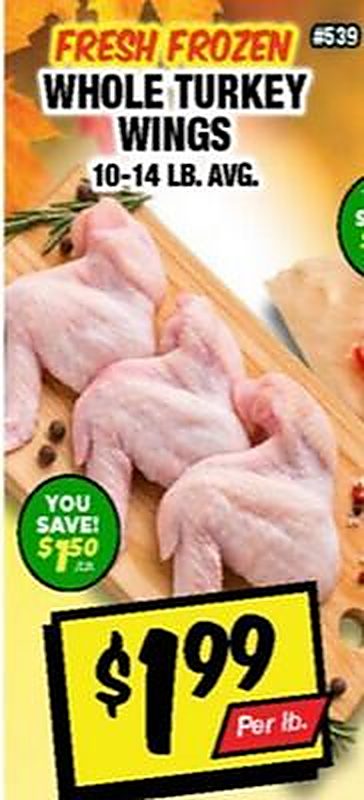 WHOLE TURKEY WINGS - Western Beef weekly ad deal