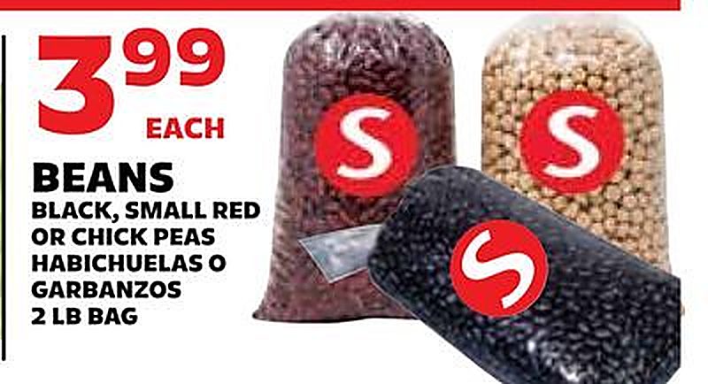 BEANS BLACK, SMALL RED OR CHICK PEAS / HABICHUELAS O GARBANZOS - Sedanos weekly ad deal