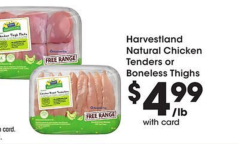 Harvestland Natural Chicken Tenders or Boneless Thighs - Marianos weekly ad deal