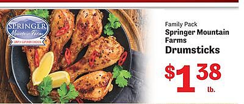 Springer Mountain Farms Drumsticks - Food Depot weekly ad deal