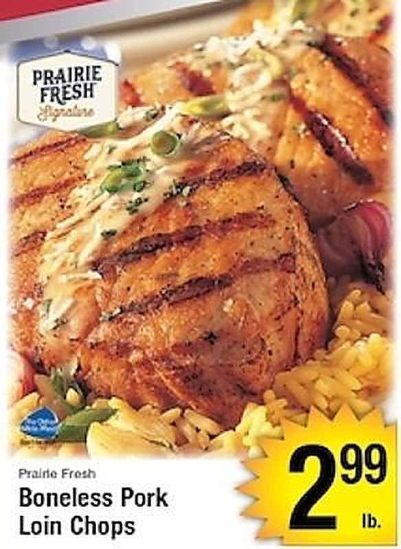 Prairie Fresh Boneless Pork Loin Chops - Harvest Foods weekly ad deal