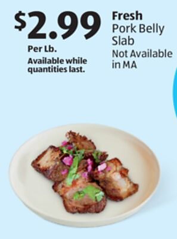 Fresh Pork Belly Slab - Aldi weekly ad deal