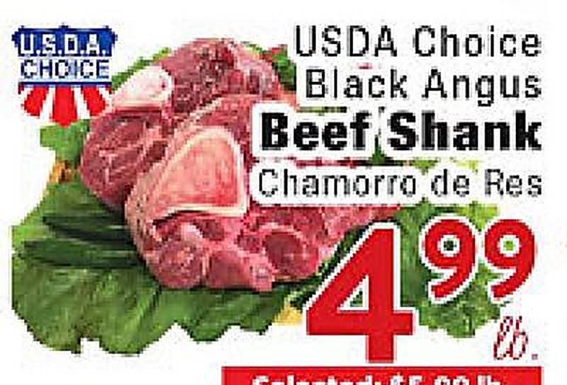 USDA Choice Black Angus Beef Shank - Rio Valley Market weekly ad deal