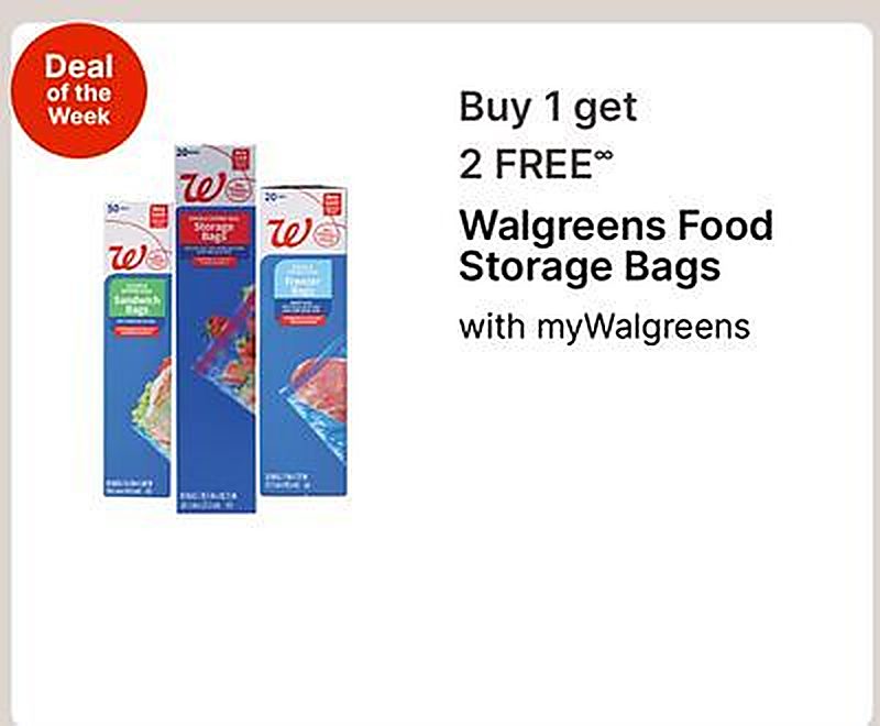 Walgreens Food Storage Bags