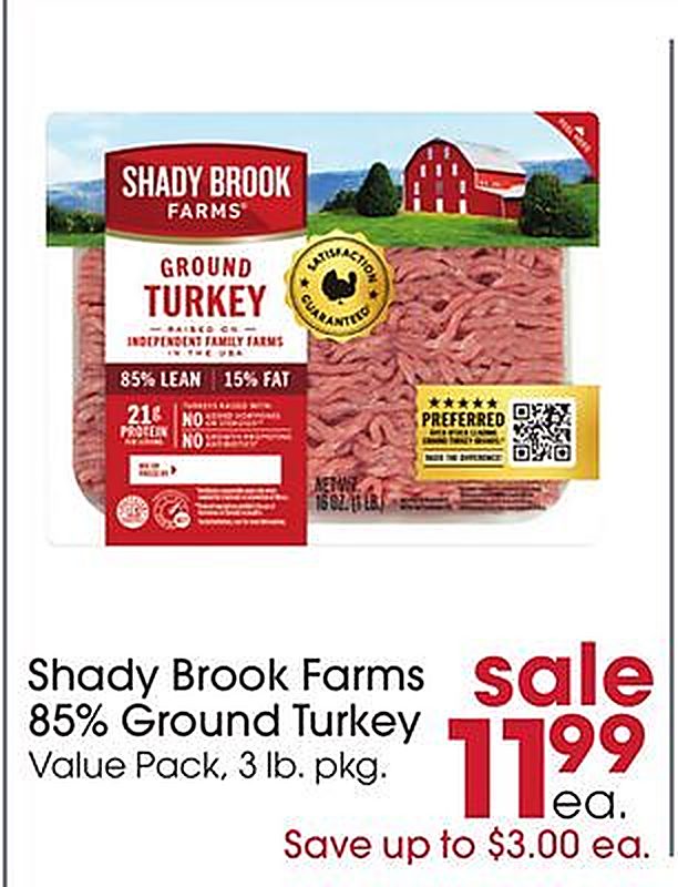 Shady Brook Farms 85% Ground Turkey - Giant Eagle weekly ad deal
