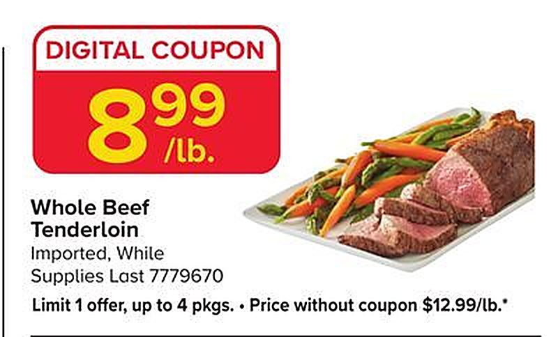 Whole Beef Tenderloin - Martin's Foods weekly ad deal