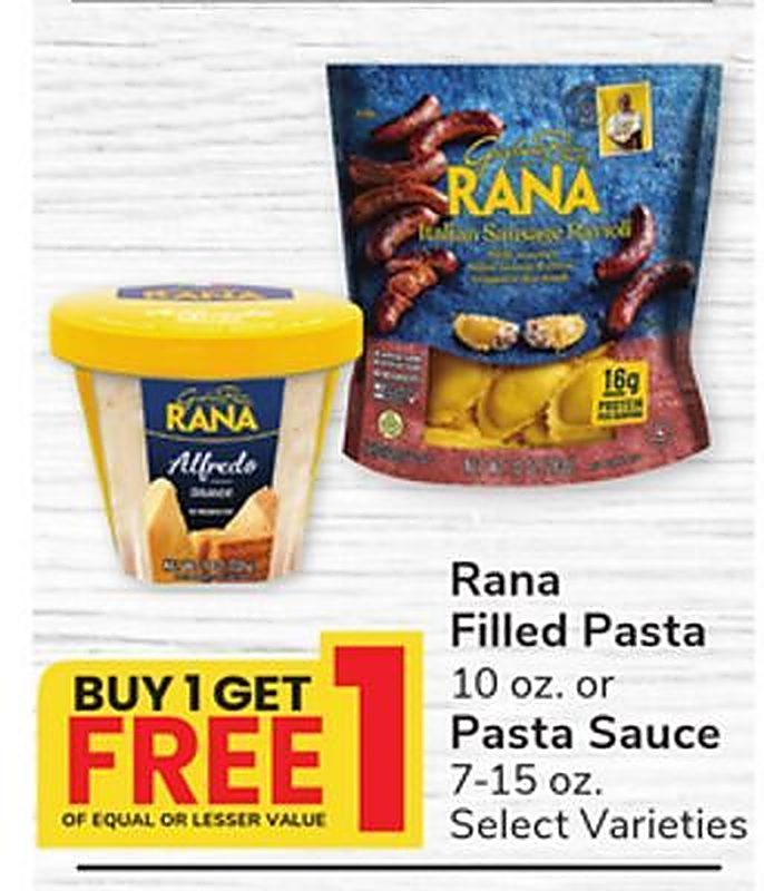 Rana Filled Pasta 10 oz. or Pasta Sauce 7-15 oz.