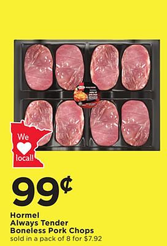 Hormel Always Tender Boneless Pork Chops - Cub Foods weekly ad deal