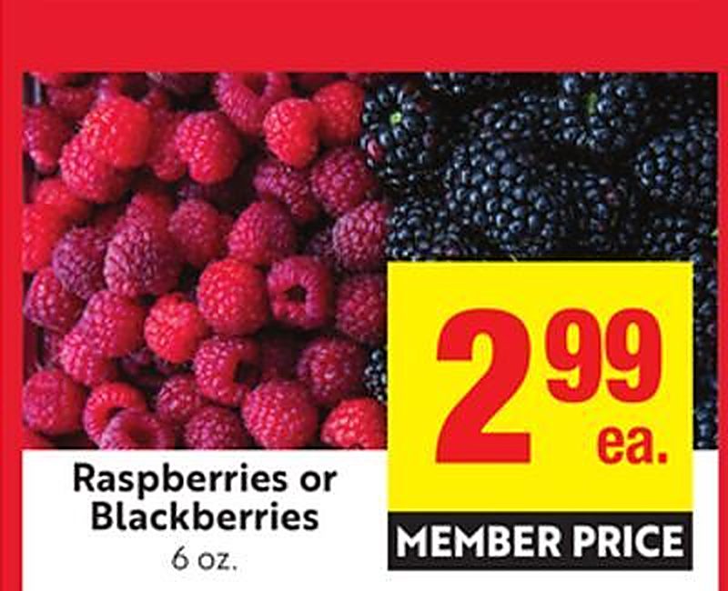 Raspberries or Blackberries - Lucky California weekly ad deal