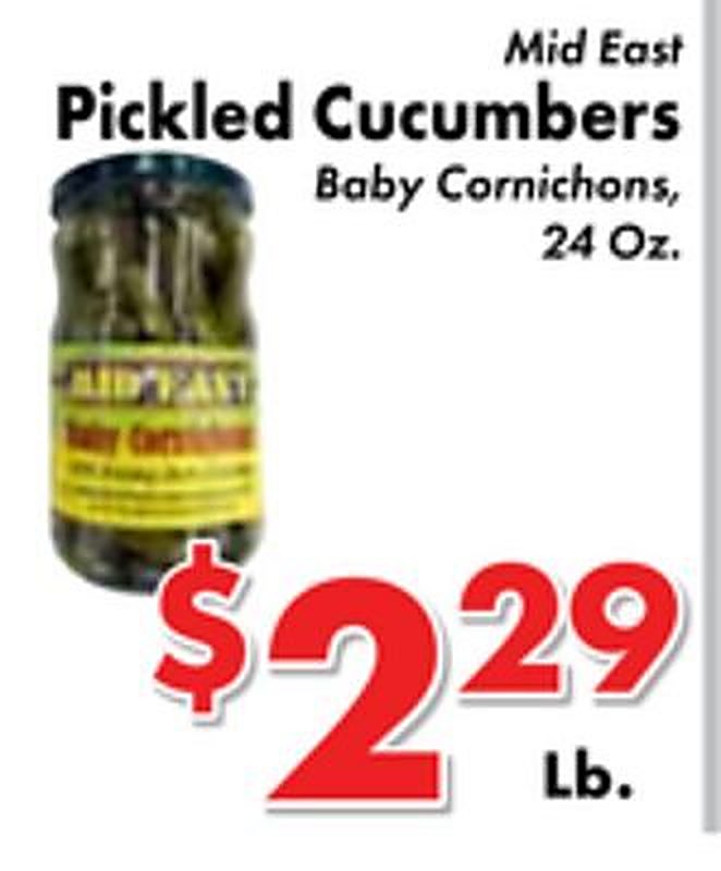 Mid East Pickled Cucumbers - Valley Marketplace weekly ad deal