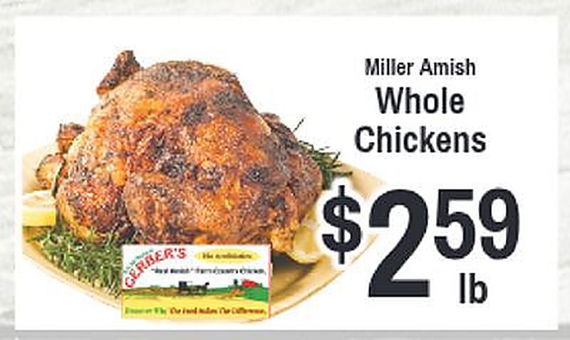 Miller Amish Whole Chickens - Driskill's Foods weekly ad deal