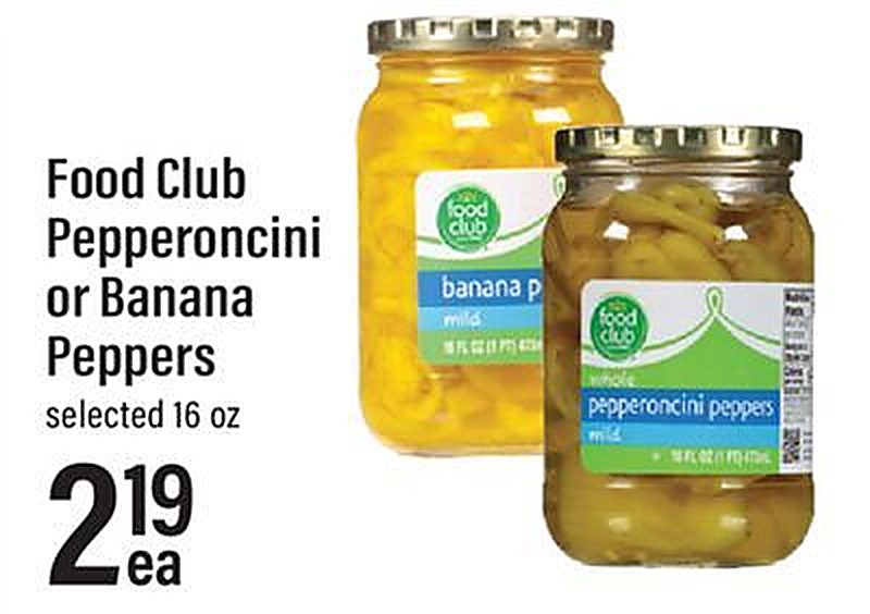 Food Club Pepperoncini or Banana Peppers - Lowes Foods weekly ad deal