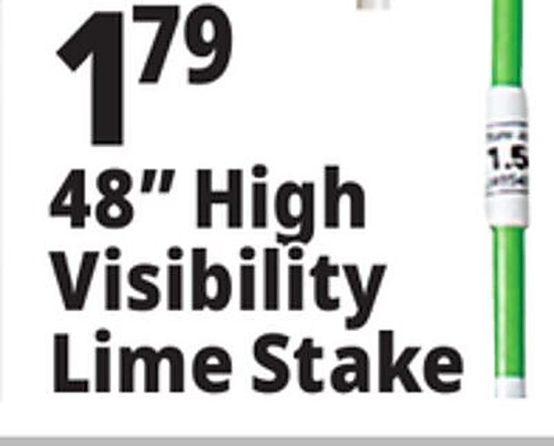 48" High Visibility Lime Stake - Ocean State Job Lot weekly ad deal