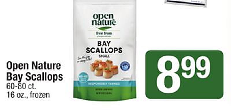Open Nature Bay Scallops - Star Market weekly ad deal