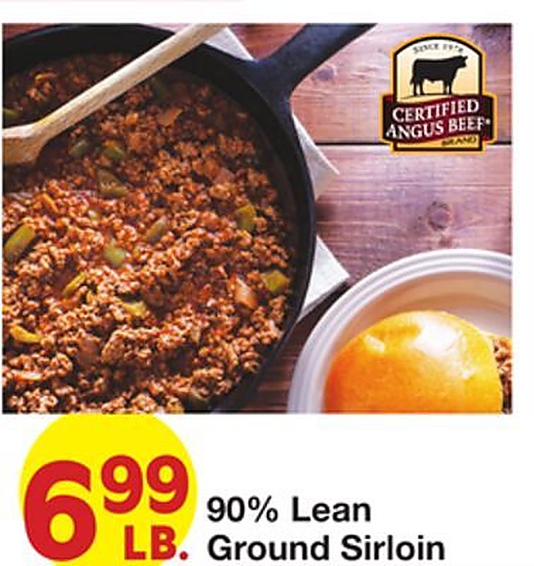 90% Lean Ground Sirloin - Market Street weekly ad deal