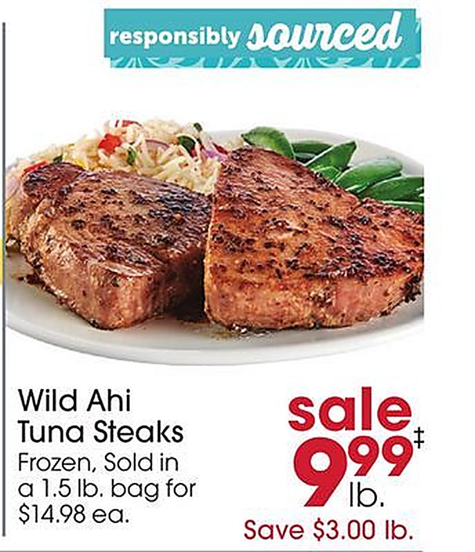 Wild Ahi Tuna Steaks - Giant Eagle weekly ad deal
