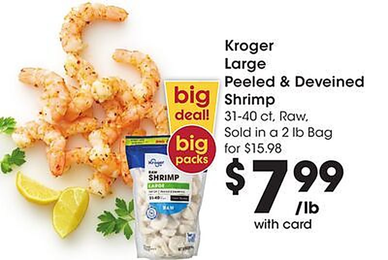 Kroger Large Peeled & Deveined Shrimp - Fred Meyer weekly ad deal