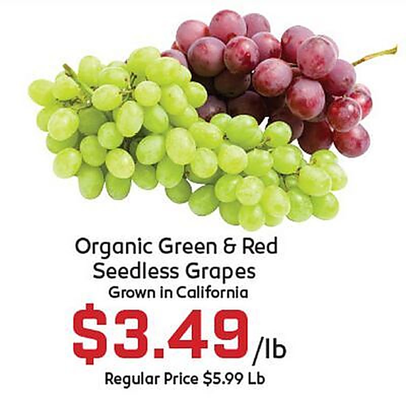 Organic Green & Red Seedless Grapes - Gus's Market weekly ad deal