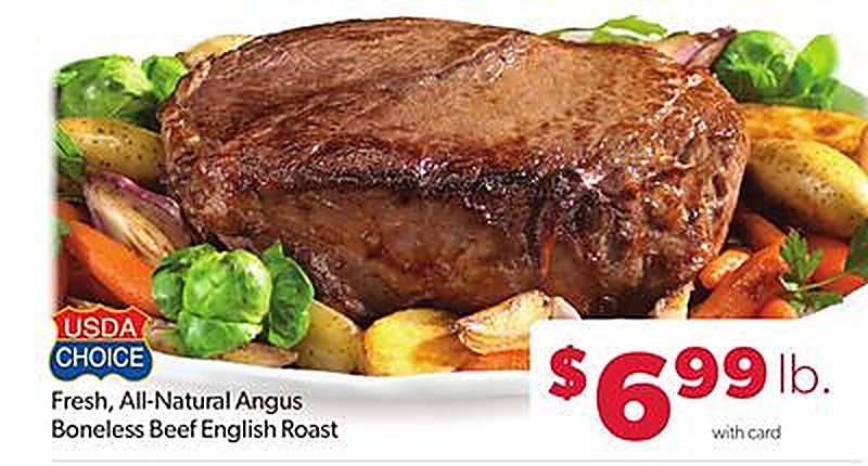 Fresh, All-Natural Angus Boneless Beef English Roast - VG’s Grocery weekly ad deal