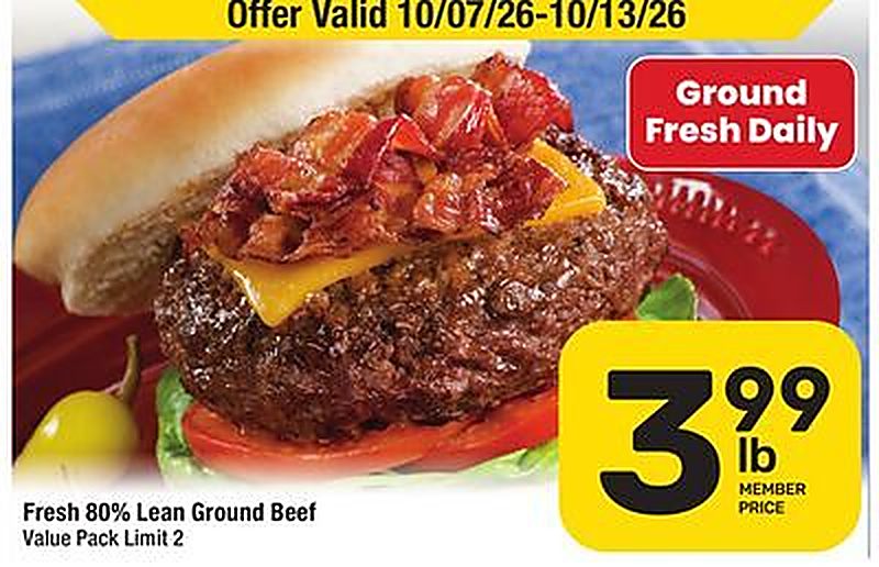 Fresh 80% Lean Ground Beef - Tom Thumb weekly ad deal