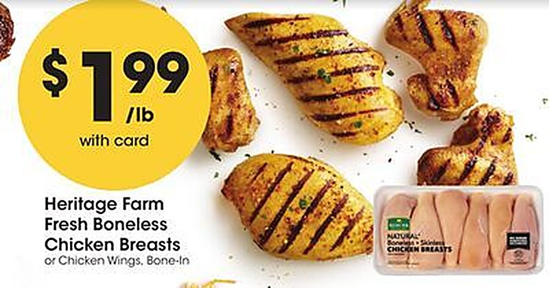 Heritage Farm Fresh Boneless Chicken Breasts - Fry's Food Stores weekly ad deal