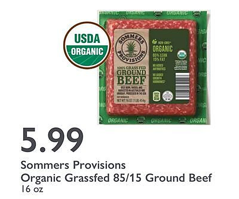Sommers Provisions Organic Grassfed 85/15 Ground Beef - Outpost Natural Foods weekly ad deal
